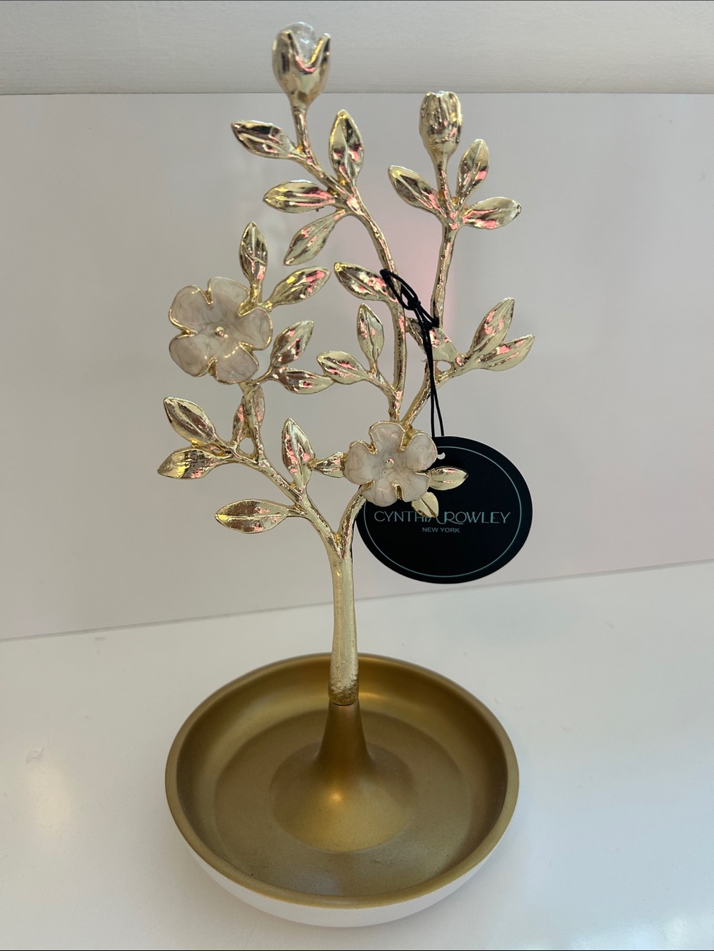 Cynthia Rowley Metallic Gold Blossom Jewelry Stand
